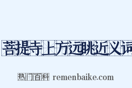 菩提寺上方远眺近义词是什么意思的图片